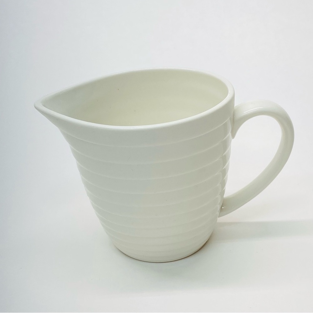 Sango Rio White Creamer Pitcher Ribbed Discontinued Rio5153 Cottagecore Country - Picture 3 of 12